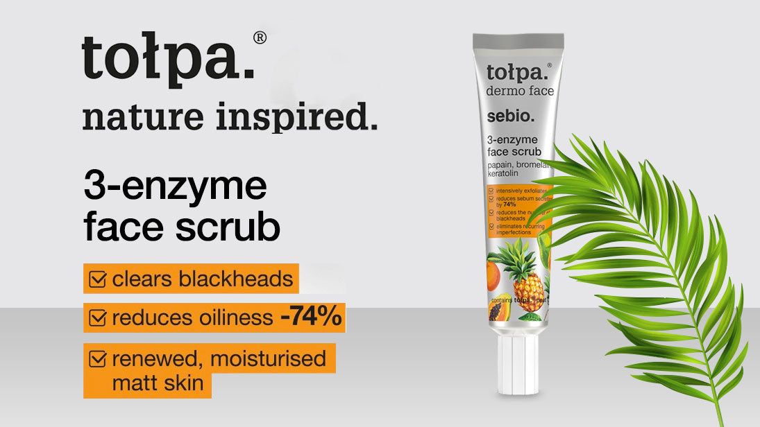 image of tolpa 3-enzyme face scrub on white background